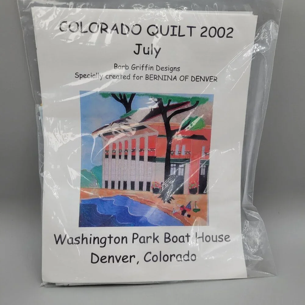 Colorado Quilt Block Pattern 2002 Washington Park Boat House Bernina Of Denver